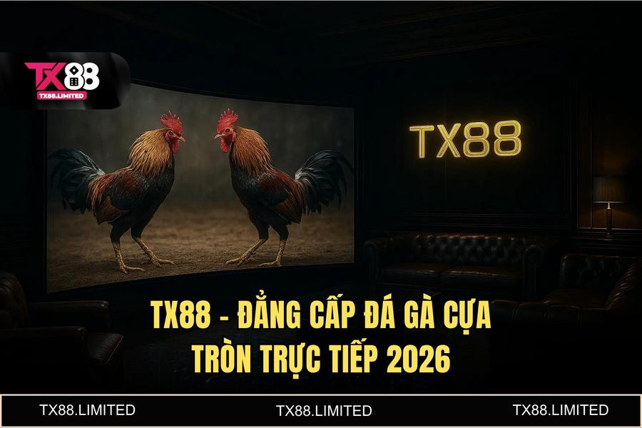 Đá gà cựa tròn trực tiếp TX88 - Đấu trường Thomo 4K đỉnh cao 2026